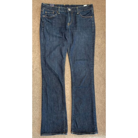 Lucky Brand Lola Bootcut Jeans Womens 10/30 Mid Rise Dark Indigo Wash USA Denim - Picture 1 of 9